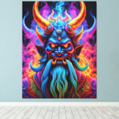 Japanse Demon Canvas Print (Insitu (Houten vloer))