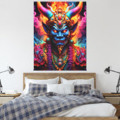 Japanse Demon Canvas Print (Insitu (Slaapkamer))