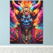 Japanse Demon Canvas Print (Insitu (Houten vloer))