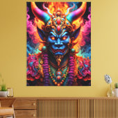 Japanse Demon Canvas Print (Insitu (Woonkamer))