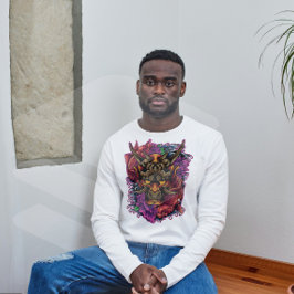 Japanse Demon Hannya Mask Koi Fish Fusion T-shirt