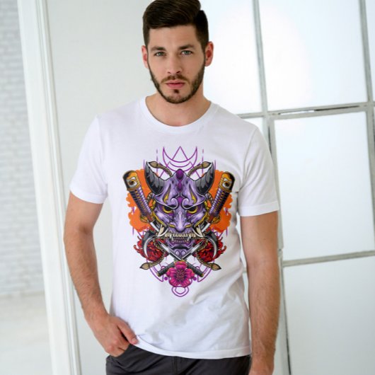 Japanse demon Hannya Oni Mask T-shirt