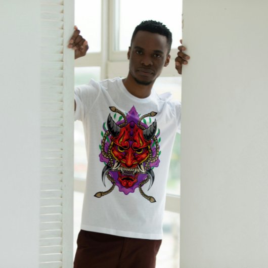 Japanse demon Hannya Oni Mask T-shirt