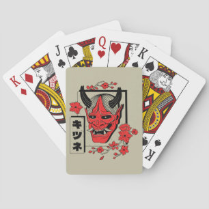 Japanse demon pokerkaarten