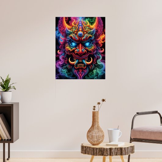Japanse demon poster (Woonkamer 3)
