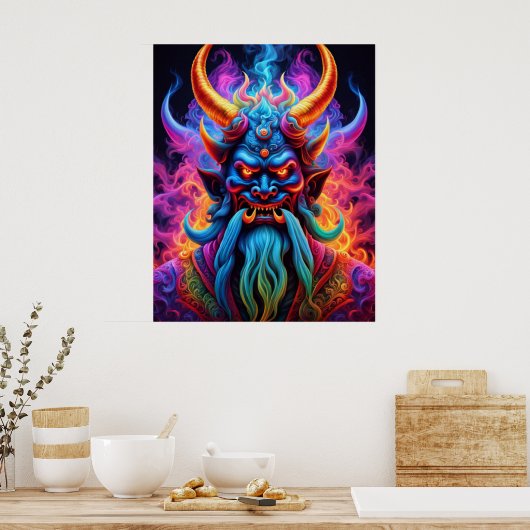 Japanse demon poster (Keuken)