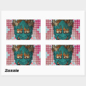 Japanse demon rechthoekige sticker (Vel)