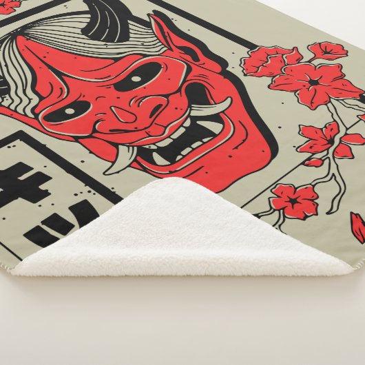 Japanse demon sherpa deken (3/4)