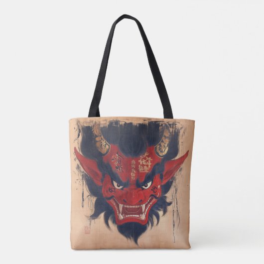 Japanse demon tote bag (Achterkant)