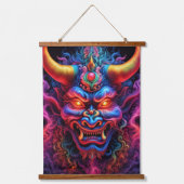Japanse Demon Wandtapijt Hangend Wandkleed (Voorkant)