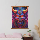 Japanse Demon Wandtapijt Hangend Wandkleed (Slaapkamer)