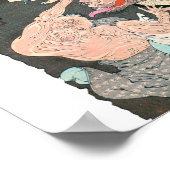 Japanse demonen en geesten, oude Japanse verf Poster (Hoek)