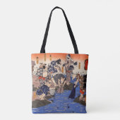 Japanse dieren wassen kleding tote bag (Achterkant)