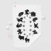 Japanse Dierenriem Golfhanddoek (Insitu)