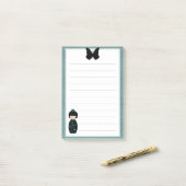 Japanse dolk in Kimono-lijst, geraffineerd Post-it® Notes (Op bureau)