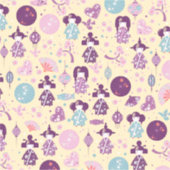 Japanse dollen - patroon Kokeshi Sticker (Voorkant)