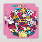 Japanse doodle Art (Voorkant / Achterkant)