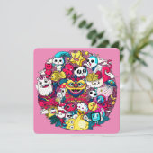 Japanse doodle Art (Staand voorkant)