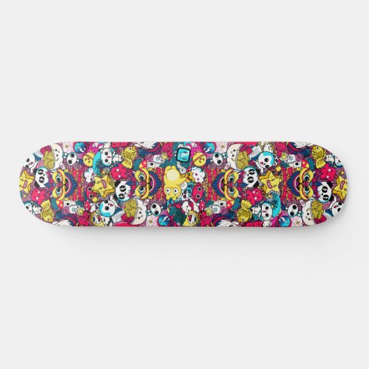 Japanse doodle Art Persoonlijk Skateboard (Horizontaal)
