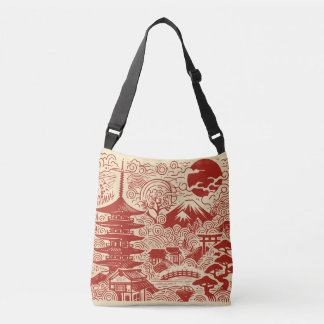 Japanse doodle crossbody tas