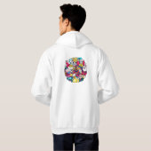 Japanse Doodle Kunst Hoodie (Achterkant volledig)