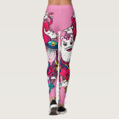 Japanse Doodle Kunst Leggings (Achterkant)