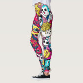 Japanse Doodle Kunst Leggings (Links)