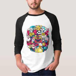 Japanse Doodle Kunst T-shirt