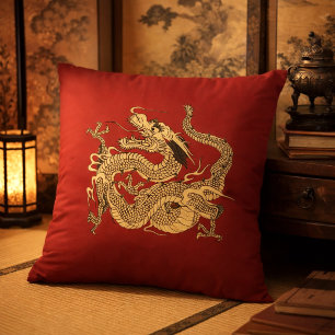 Japanse Draak Aanpasbare Kleuren  Kussen