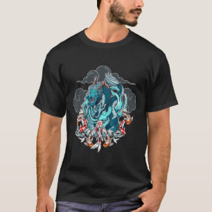 Japanse Draak Anime Japan Tatoeage Anime Liefhebbe T-shirt