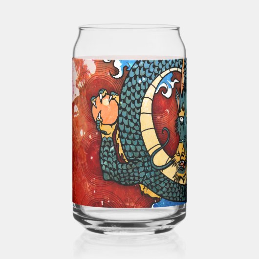 Japanse draak blikvorm glas (Voorkant)