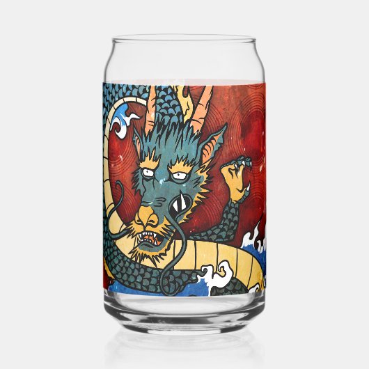 Japanse draak blikvorm glas (Links)