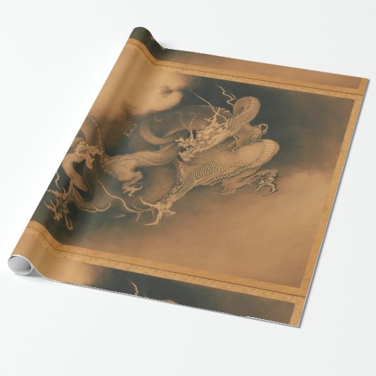 Japanse draak Cadeaupapier (Uitgerold)