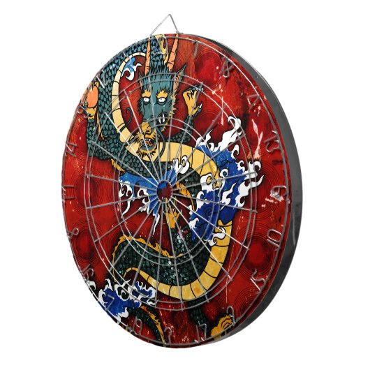 Japanse draak dartbord (Voorkant Rechts)