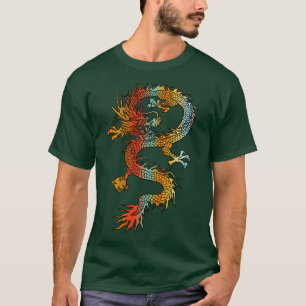 Japanse draak demon Retro 2 T-shirt