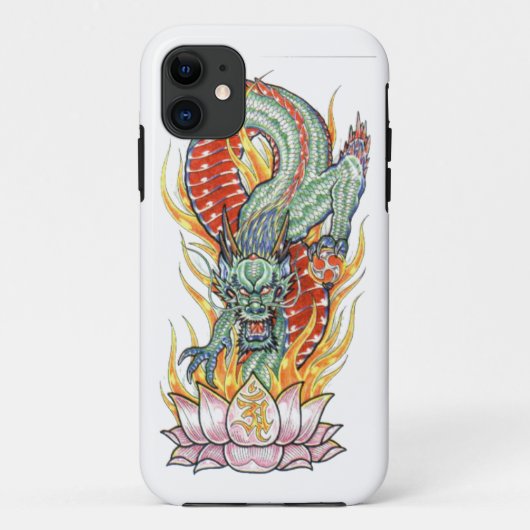 Japanse Draak en Lotus Bloem Case-Mate iPhone Case (Achterkant)