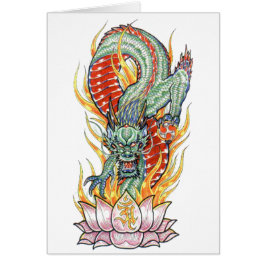 Japanse draak en Lotus Flower