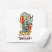 Japanse draak en Lotus Flower Muismat (Met muis)