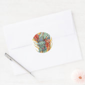 Japanse draak en Lotus Flower Ronde Sticker (Envelop)