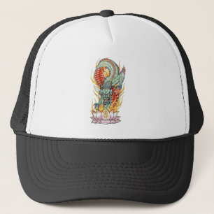Japanse draak en Lotus Flower Trucker Pet
