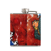 Japanse draak - geluk heupfles (Achterkant)