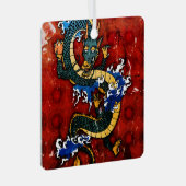 Japanse draak - geluk metalen ornament (Voorkant Rechts)