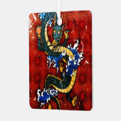 Japanse draak - geluk metalen ornament (Voorkant links)