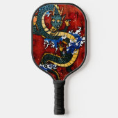 Japanse draak - geluk pickleball paddle (Voorkant)