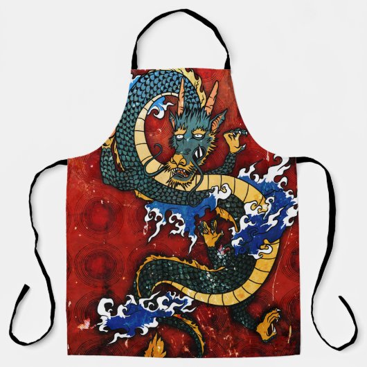 Japanse draak - geluk schort (Voorkant)