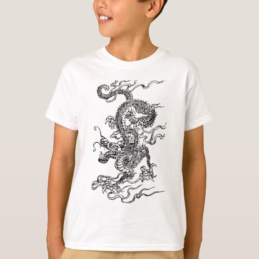 Japanse draak - in de Chinese stijl T-shirt (Voorkant)
