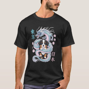 Japanse Draak Kawaii Berner Sennenhond Schattig A T-shirt
