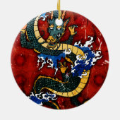 Japanse draak keramisch ornament (Achterkant)