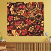 Japanse draak koi patroon. canvas afdruk (Insitu (Woonkamer))