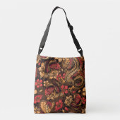Japanse draak koi patroon. crossbody tas (Achterkant)